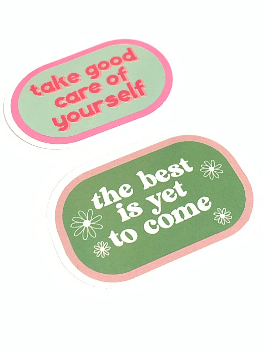 Inspirational Sticker Set — Pink & Green - Picture 2 of 3